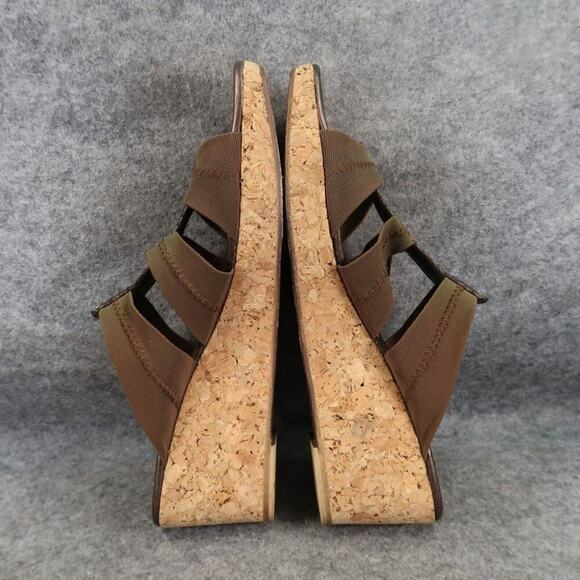 Donald Pliner Shoes Women 9 Wedge Sandal Fashion Slip On Square Toe Cork Classic - Picture 9 of 14